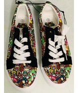 Super Mario Brothers Boys Low Top Canvas Lace Up Shoes Size 3 NWT All Ch... - $23.23 CAD