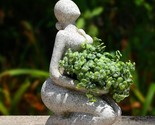 Unique Face Garden Vase With Drainage Hole Woman By Aclema Planters For ... - $47.97