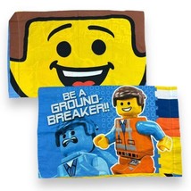 2 Lego Movie Emmet Be A Ground Breaker Pillowcase Standard Cotton Blend Pair - £13.29 GBP