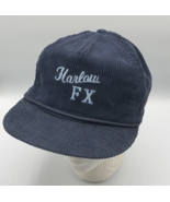 Vintage Harlan FX Navy Blue Strapback Corduroy Hat Sunflower Graphics US... - €21,31 EUR