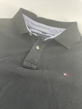 Vintage Tommy Hilfigure Polo Medium Flag Logo Black Medium Custom Fit EUC  - £10.94 GBP