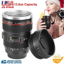 Camera Lens Coffee Mug Cup 24-105 Travel Stainless Steel Leakproof Lid I... - £13.36 GBP
