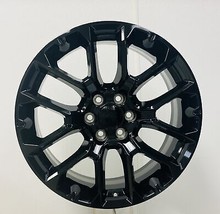 22&quot; Gloss Black Wheels For 2000-2024 GMC Sierra Yukon Denali New Set Of ... - $1,167.21