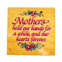 Vintage Stampendous Mothers Heart Hold Our Hands For A While Rubber Stamp Q054 - £15.97 GBP