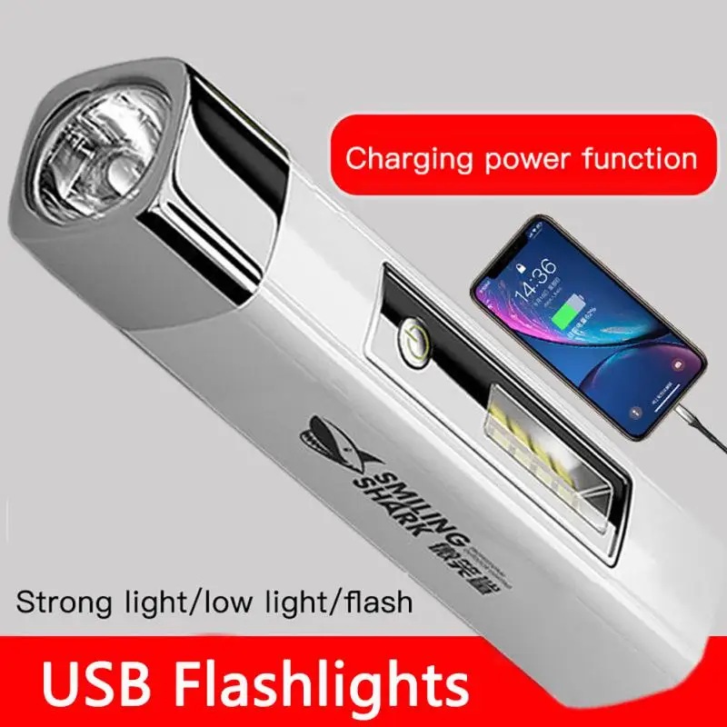 USB Flashlights Mobile Phone Rechargeable Strong Light Torch Searchlight Mini - £8.54 GBP+