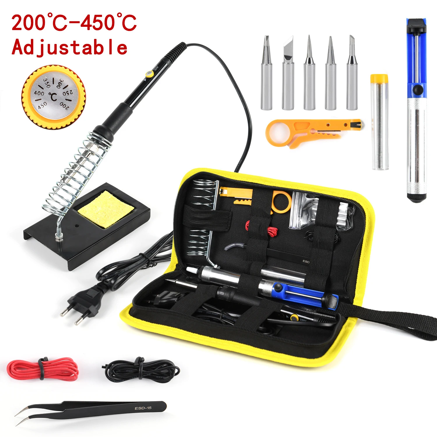 Temperature Adjustable Electric Soldering  Kit 110V 220V 80W Soldering  kit With - £126.91 GBP