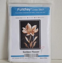 Stamped Cross Stitch Embroidery Starter Kit, 11ct Golden Flower 15.7x22.4 inch - £10.15 GBP