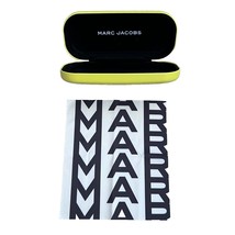 Marc Jacobs Sunglass Eye Glasses Hard Case Yellow  &amp; Cloth - $17.18