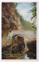 Postcard Watkins Glen New York Sentry Bridge Upper End Of Tunnel - $1.37