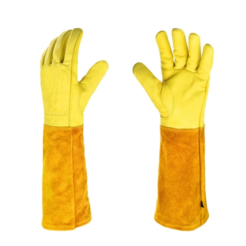  Leather  Glove Safety Rose Pruning Gloves for Men and Women - £61.01 GBP