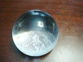 Lalique Art Glass Sculpture clear glass Paperweight Signed, 2&quot; - $135.62