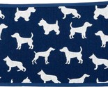 Tapestry Pet Bowl Mat (nonskid)(13&quot;x 19&quot;) WHITE DOGS ON BLUE, Park B. Smith - $14.84