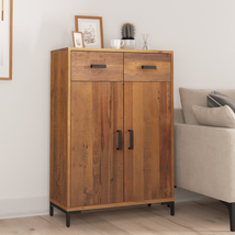 Industrial Rustic Wooden Home Sideboard Storage Cabinet Unit 2 Drawers 2 Doors - £194.57 GBP+