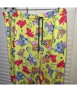 Tom &amp; Jerry Sleep Lounge Pant Womens 3X Yellow Super Soft Print Jogger - $19.60