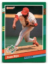 1991 Donruss #742 Jose Rijo    Cincinnati Reds Baseball Cards EX/NM ID:55299 - £1.41 GBP