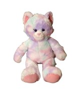 Build A Bear Plush Pastel Swirl Kitty Cat Stuffed Animal Pink Purple Blu... - £10.99 GBP