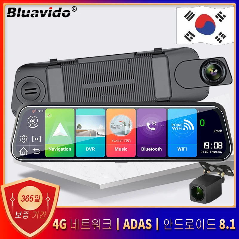 Korean 10 Inch 4G Car Mirror ADAS DVR Android GPS Navigation FHD 1080P Video - £147.42 GBP+