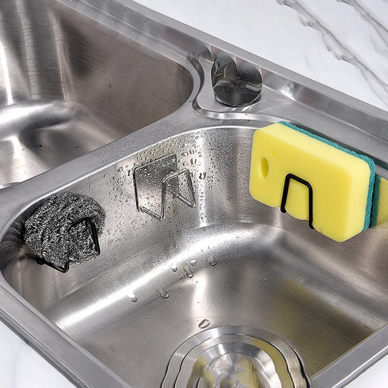 House Home Kitchen Stainless Steel Sponges Racks Self Adhesive Sink Sponges Drai - £19.93 GBP