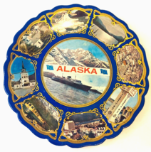 Alaska State Souvenir Collector Plate 8.75 Diameter Plastic - $7.99