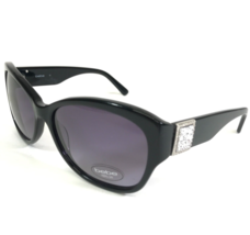 Bebe Sunglasses Queen Bee BB7168 001 Black Silver Cat Eye Frames Sparkly... - £54.72 GBP