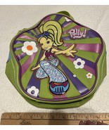 Blonde Polly Pocket 2003 Zip Case Bag Purple Lime Flower Shape Purse Org... - $26.77 CAD