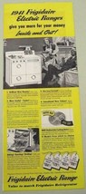 1941 Print Ad Frigidaire Electric Ranges Happy Couple in Kitchen Dayton,OH - £7.92 GBP