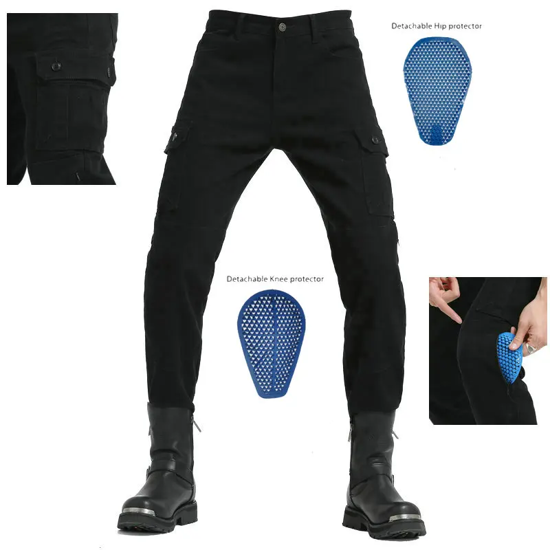 2020 European and American riding jeans motorcycle overalls anti-fall pr... - £28.31 GBP+