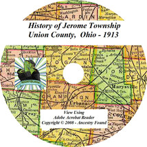1913 History Of Jerome Township Union County Ohio Oh - £4.75 GBP