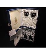Faberge Firenze Black Crystal Wine Goblet Glasses Set of 2 - £394.25 GBP