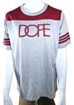 DOPE Brand Womens Medium Maroon Cotton Crew Neck T-Shirt Tee with Arm St... - £17.60 GBP