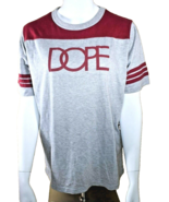 DOPE Brand Womens Medium Maroon Cotton Crew Neck T-Shirt Tee with Arm St... - £17.36 GBP