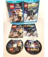 LEGO Batman 3 Beyond Gotham Jurassic World Nintendo Wii U Games USED Lot... - £11.74 GBP