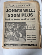 December 11, 1980 NY Daily Newspaper about John Lennon ,Beatles,John Lennon - £18.75 GBP