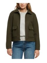 Banana Republic Womens Jacket Green Pockets Button Cuffs Soft Heavyweight - $54.99