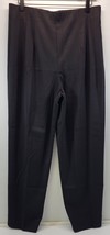 L) Vintage Woman Leslie Fay Black Side Zip Dress Pants Size 14 - £7.73 GBP