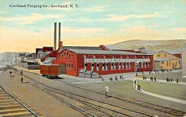 Cortland New York~Cortland Forging COMPANY-RAILROAD TRACKS~1910s Postcard - £7.09 GBP