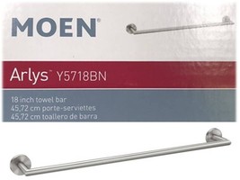 Moen Y5718BN Arlys™ 18&quot; L Wall Mounted Towel Bar, Zinc, Brushed Nickel - $38.60