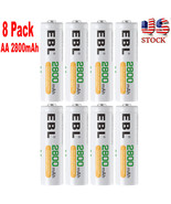8 Pack 2800Mah Aa R6 Rechargeable Battery 1.2V Ni-Mh Batteries For Camer... - £25.27 GBP