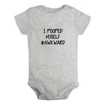 I Pooped Myself #Awkward Funny Print Baby Bodysuits Infant Newborn Rompers Sets - £8.49 GBP