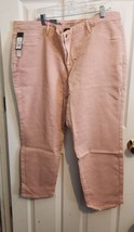 NWT Plus Sz 24W Mossimo Womens Pink Metal Mid-Rise Jegging Cropped Jeans Stretch - £9.59 GBP