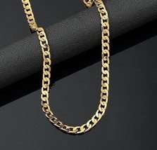 NEW Delicate 14 K Gold Filled Solid Cuban Chain Necklace~24&quot; Long~W/Gift Bag - £13.52 GBP