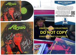Bret Michaels Signed Poison Open Up and Say Ahh Album Proof Beckett..Auto Vinyl - £350.31 GBP