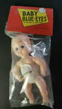 Vntage Baby Blue Eyes Doll Dimestore 1960&#39;S Hong Kong 4&quot; New Sealed Pkg  NOS - £7.98 GBP