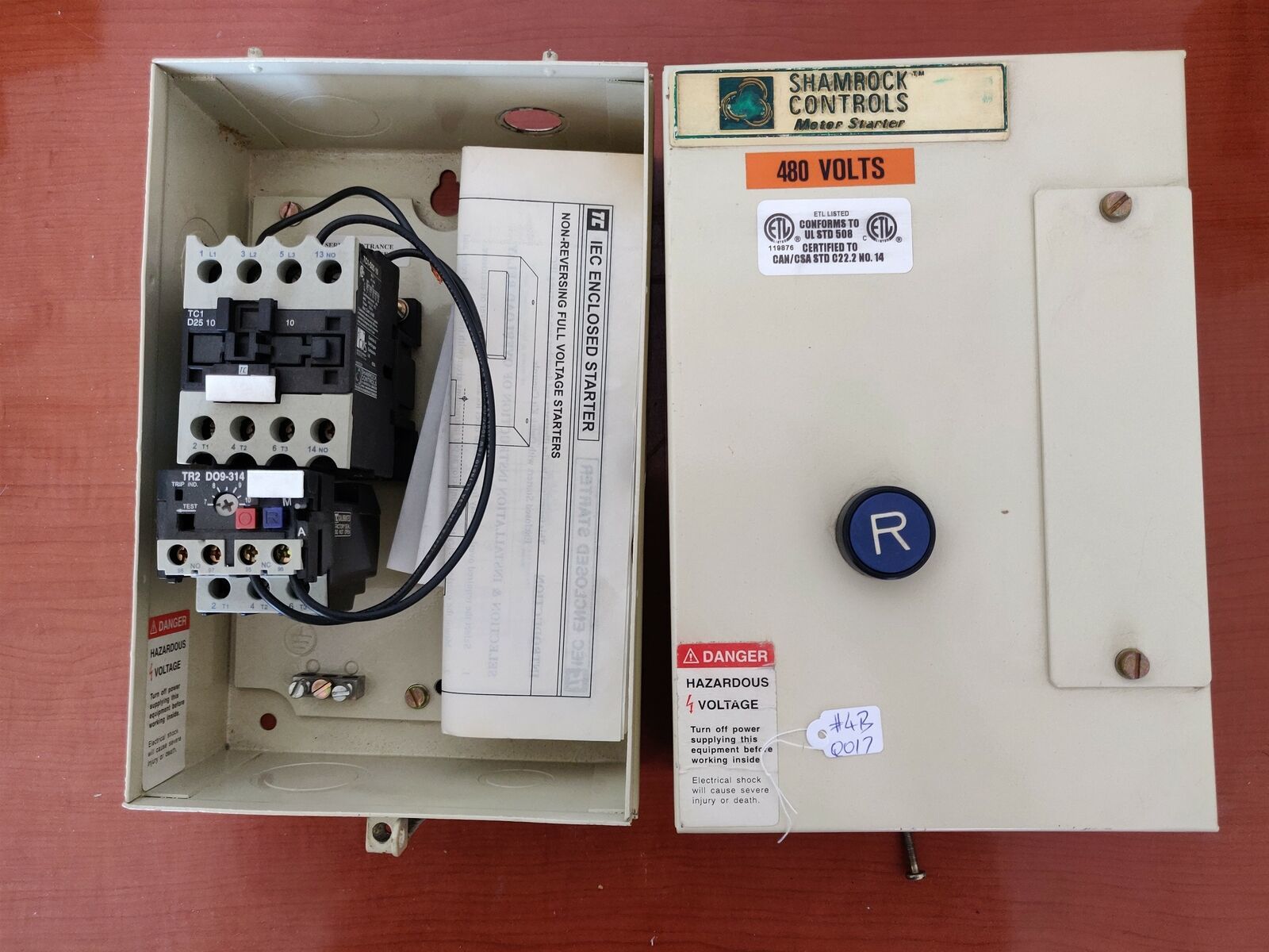 Shamrock Controls IEC Enclosed Starter TC1-D25 10, 480V w/ TR2 D09-314 R... - $125.31