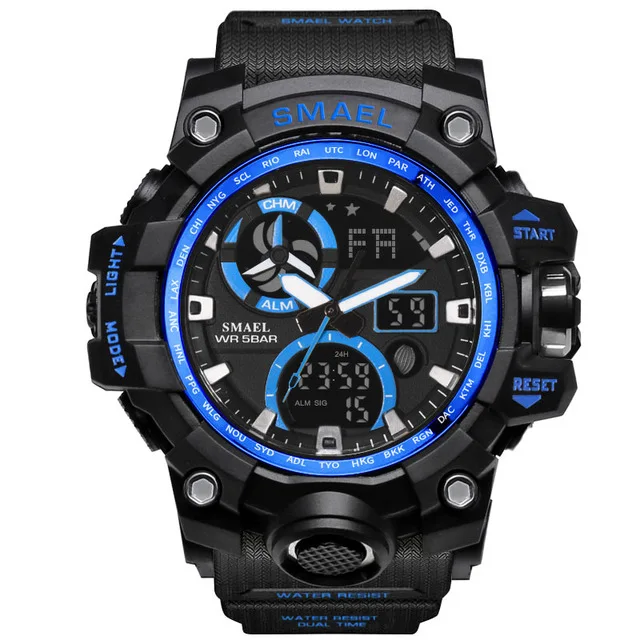 SMAEL   Waterproof     Watch Alarm Clock For Male Digital Men&#39;s Watch  Army Wris - £92.95 GBP