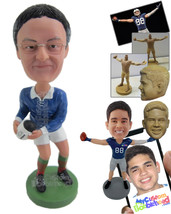 Personalized Bobblehead Female Rugby Player Receiving The Ball - Sports &amp; Hobbie - £72.72 GBP