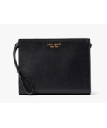 Kate Spade Morgan Gusseted Leather Wristlet Clutch ~NWT~ Black - $1,368.31 MXN
