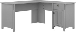 Bush Furniture Salinas L Shaped Desk With Storage In Cape Cod Gray - £218.21 GBP