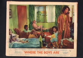 Where The Boys ARE-LOBBY CARD-PAULA PRENTISS-CONNIE FRANCIS-1961-fair Fr - £27.98 GBP