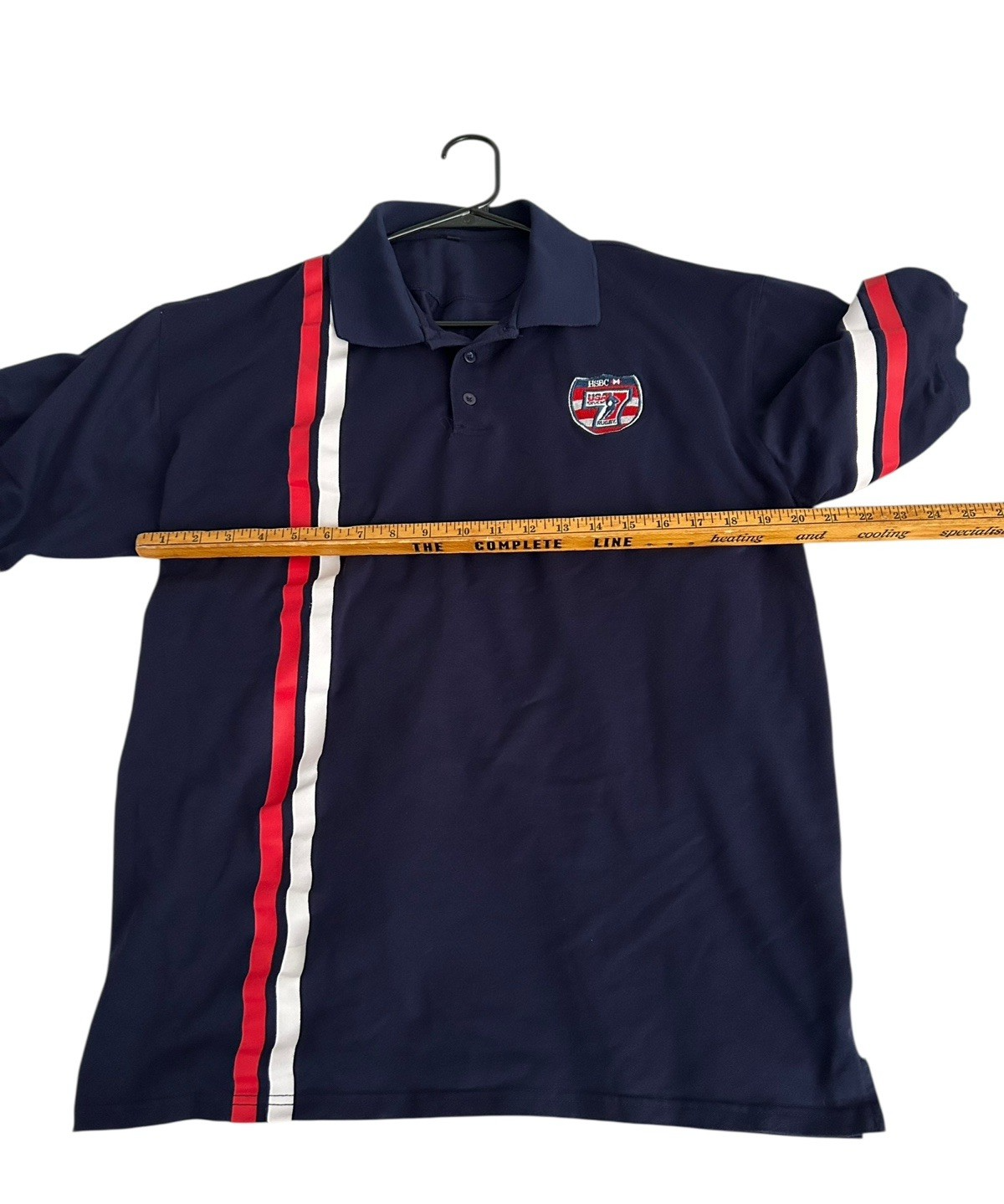 World Rugby HSBC Sevens Series Collared Polo Shirt Blue Red Men's 3XL Item image 2